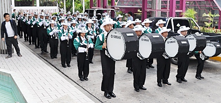 Marching bands from nine local schools were represented.